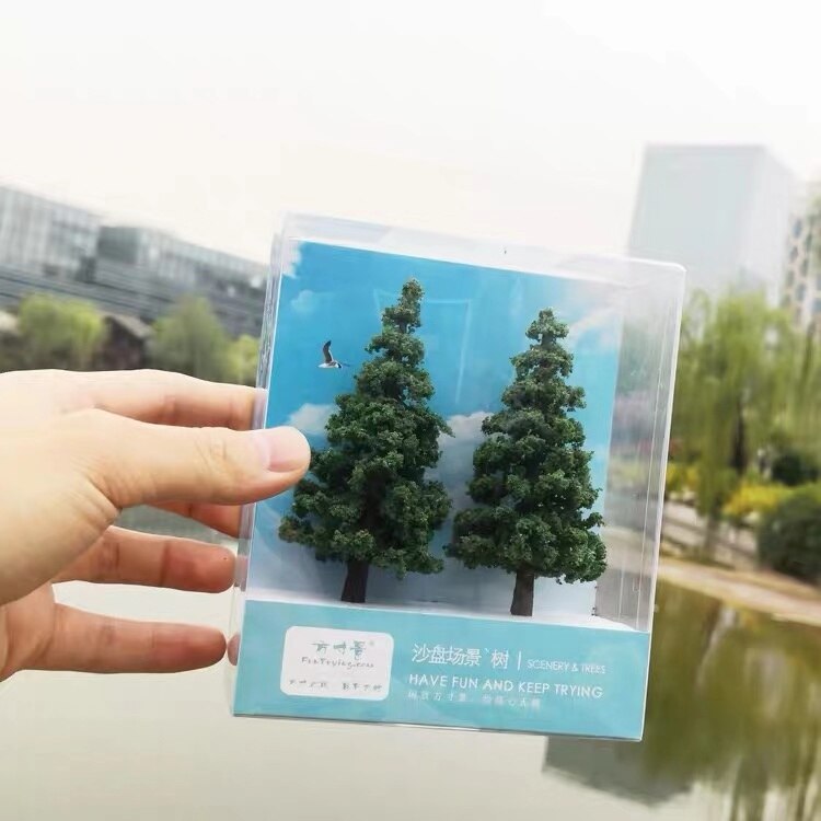 1:87 Scale Model Pine Trees Cedar Landscape Miniature Train Railway Layout Scenery Dioramas Diy Window Christmas Day Decoration