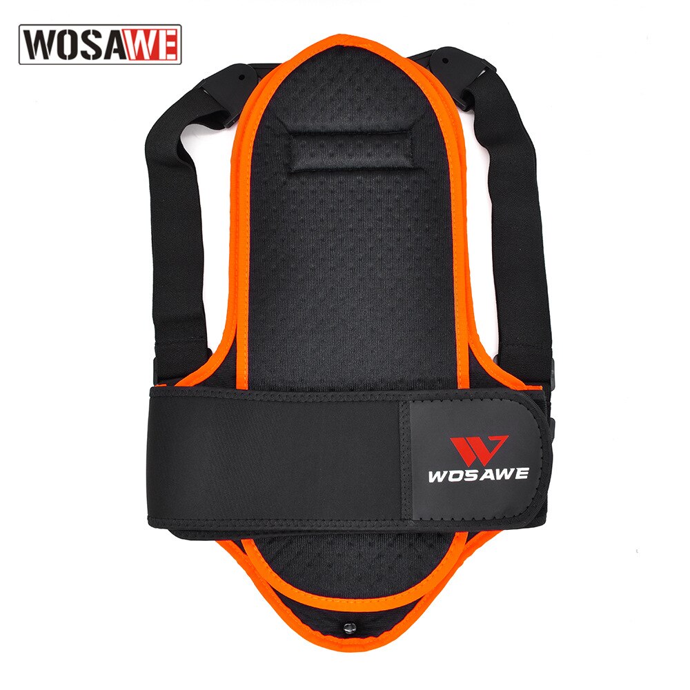 Wosawe colete infantil esportivo, protetor corta-vento para costas snowboard skate ski suporte corporal colete infantil mtb