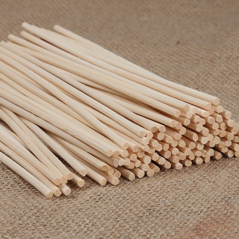 Natuurlijke Kleur 10Pcs Reed Wood Sticks Riet Hout Olie Diffuser Vervanging Rotan Riet Stok Sticks Voor Aroma