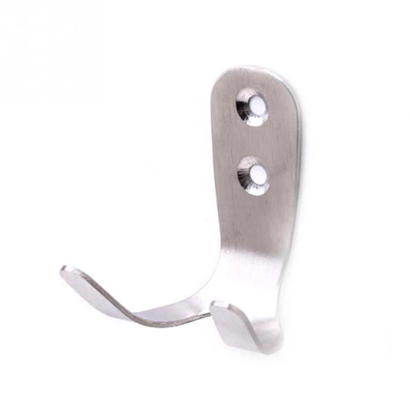 Double Hooks Multifunction Wardrobe Robe Clothes hanger Home Kitchen Stainless Steel Door Bathroom Wall Hook holder