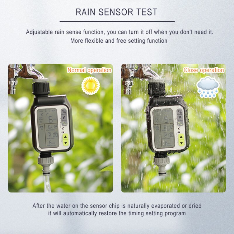 Garden Timing Intelligent Irrigation Controller With 3 Independent Programs And Automatic Rain Sensor Function Watering Timer