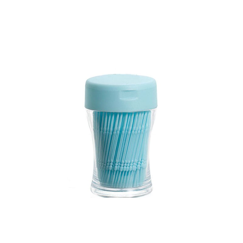 260 stk/æske dobbelthoved interdental børste tandstikker tænder stick dental med sekskantet boks tandpleje værktøj tandstikker: Nøgen