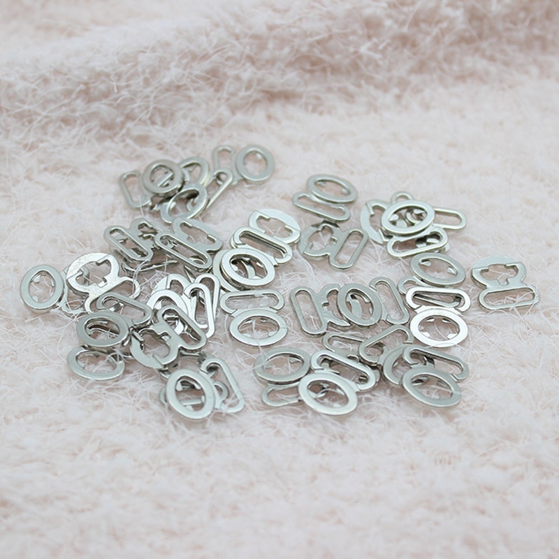 10 stk/parti 15mm plettering metaltape lukning krog & spænde fastgørelser til diy bh bikini badedragt sytilbehør