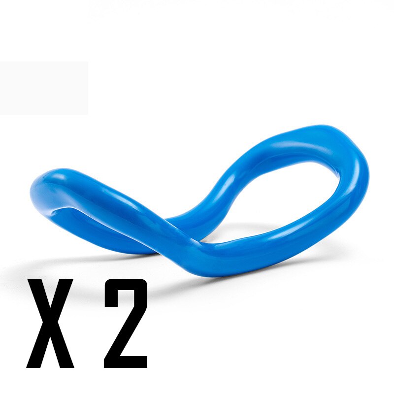2 Pcs Yoga Cirkel Apparatuur Yoga Ring Pilates Fitness Cirkel Training Weerstand Ondersteuning Tool Kalf Thuis Training: Blauw