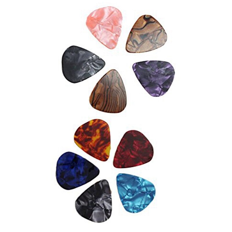 12 Pcs Multi-Size Kleur Plectrums, Celluloid Picks, universele Picks Voor Folk Gitaren/Elektrische Gitaren: Default Title