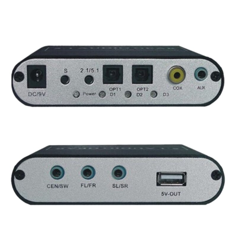 Digital Optical Coaxial to Analog Audio Converter 5.1 Channel DTS AC-3 Audio Decoder TV to Audio US Plug