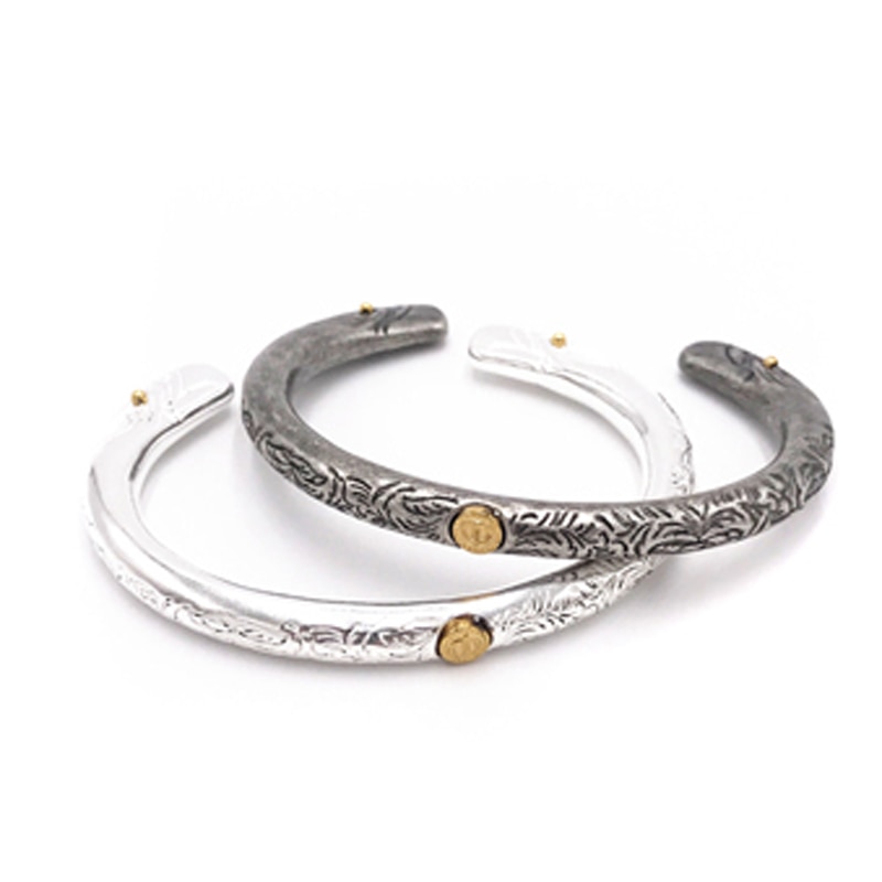 Retro Silver Color Stainless Steel Men's Bracelets & Bangles Animal Eagle Feather Bracelet Men Cuff Bangle pulseira masculina
