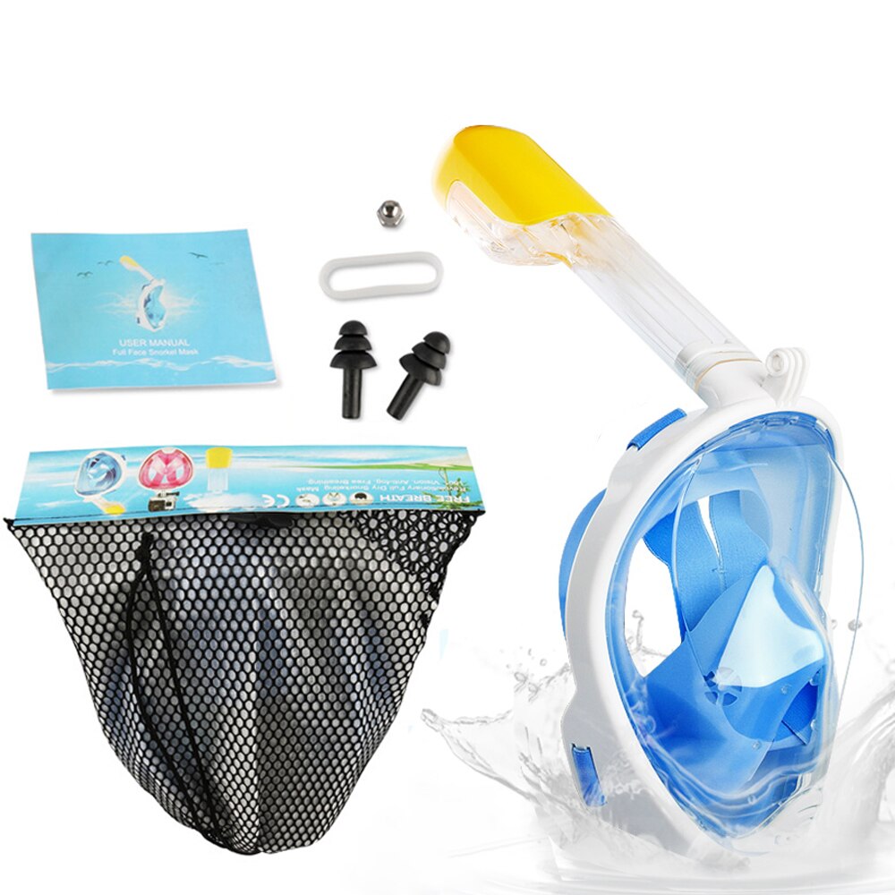 volle Gesicht Scuba Tauchen Maske Anti Fog Goggles mit Kamera Montieren Unterwasser Weiten Blick Schnorchel Schwimmen maske für Erwachsene jugend: 8A