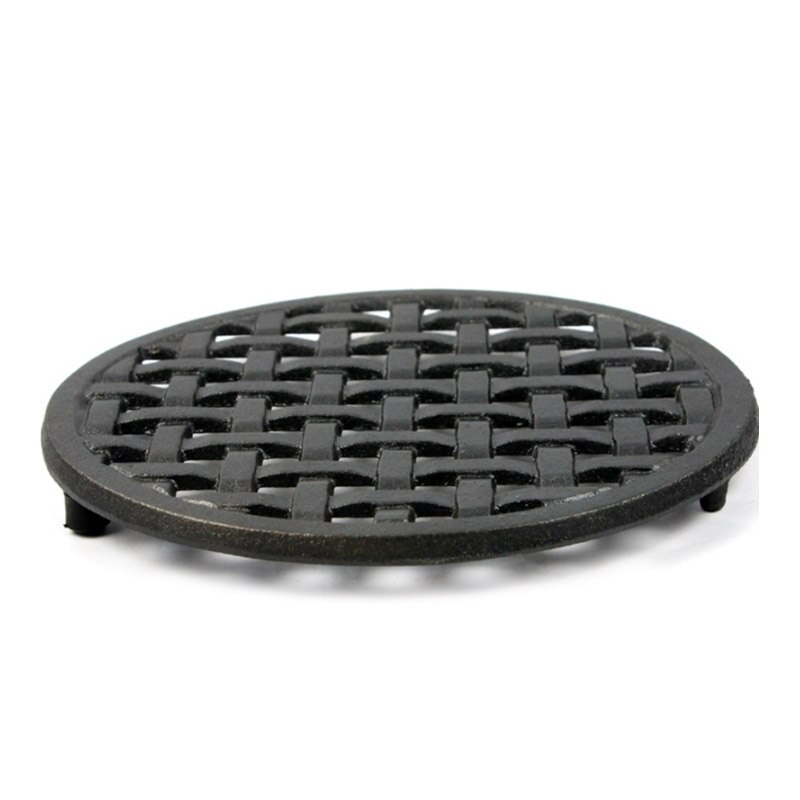 20cm Cast Iron Mat Handicraft Heat Insulation Pot Mat Barbecue Plate Barbecue Grill
