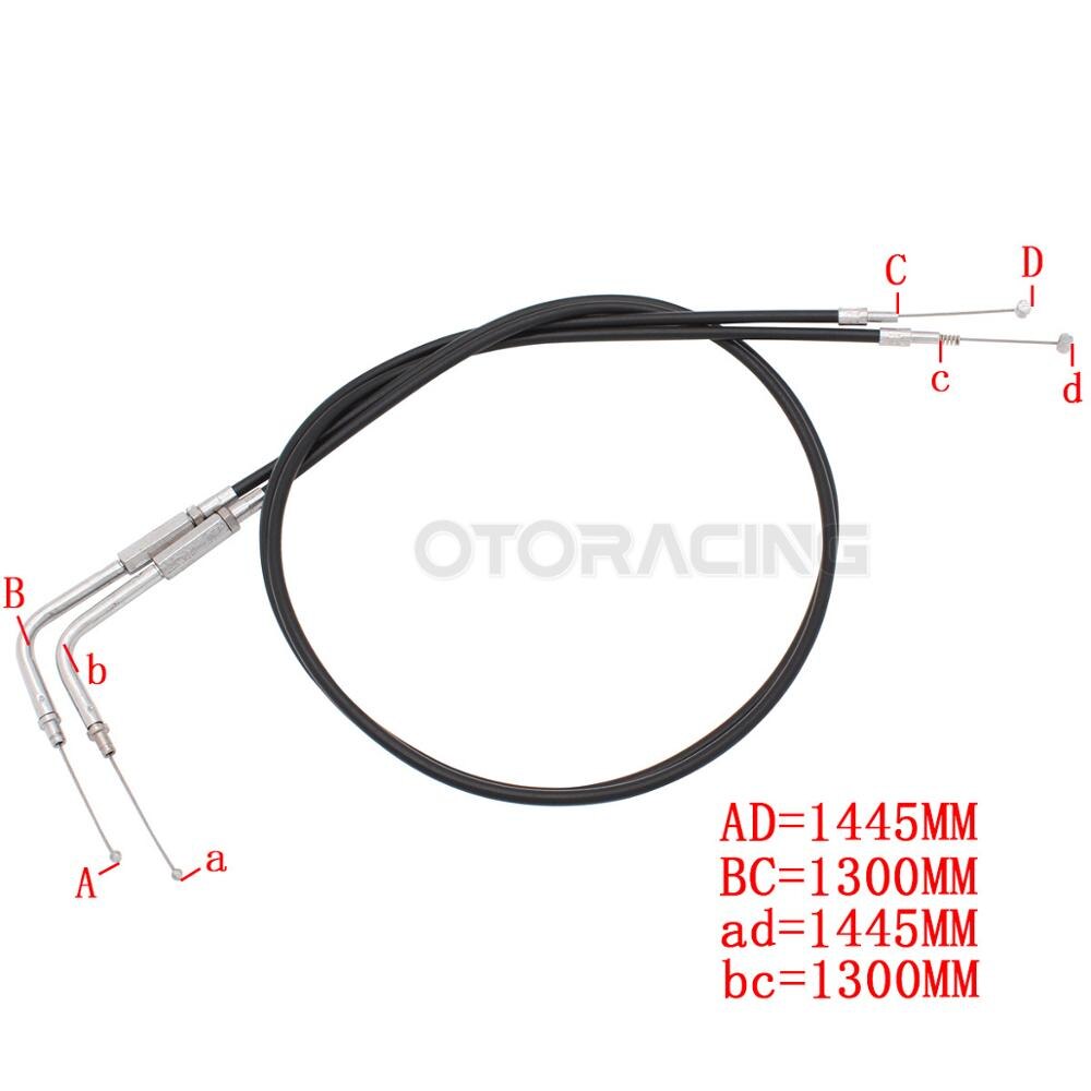Moto 90 centimetri/110 centimetri/130 centimetri/150 centimetri Cavo dell'acceleratore (1 per Tirare e 1 per spingere) per Harley Sportster 883 1200 XL883 XL1200