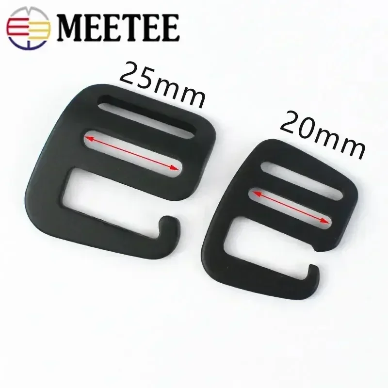 Hebillas de gancho G de Metal de 20/25mm para mochila, cierre de bolsos, correa de correas Tri-Glide, hebilla ajustable, accesorios de Hardware DIY, 2/5/10 Uds.