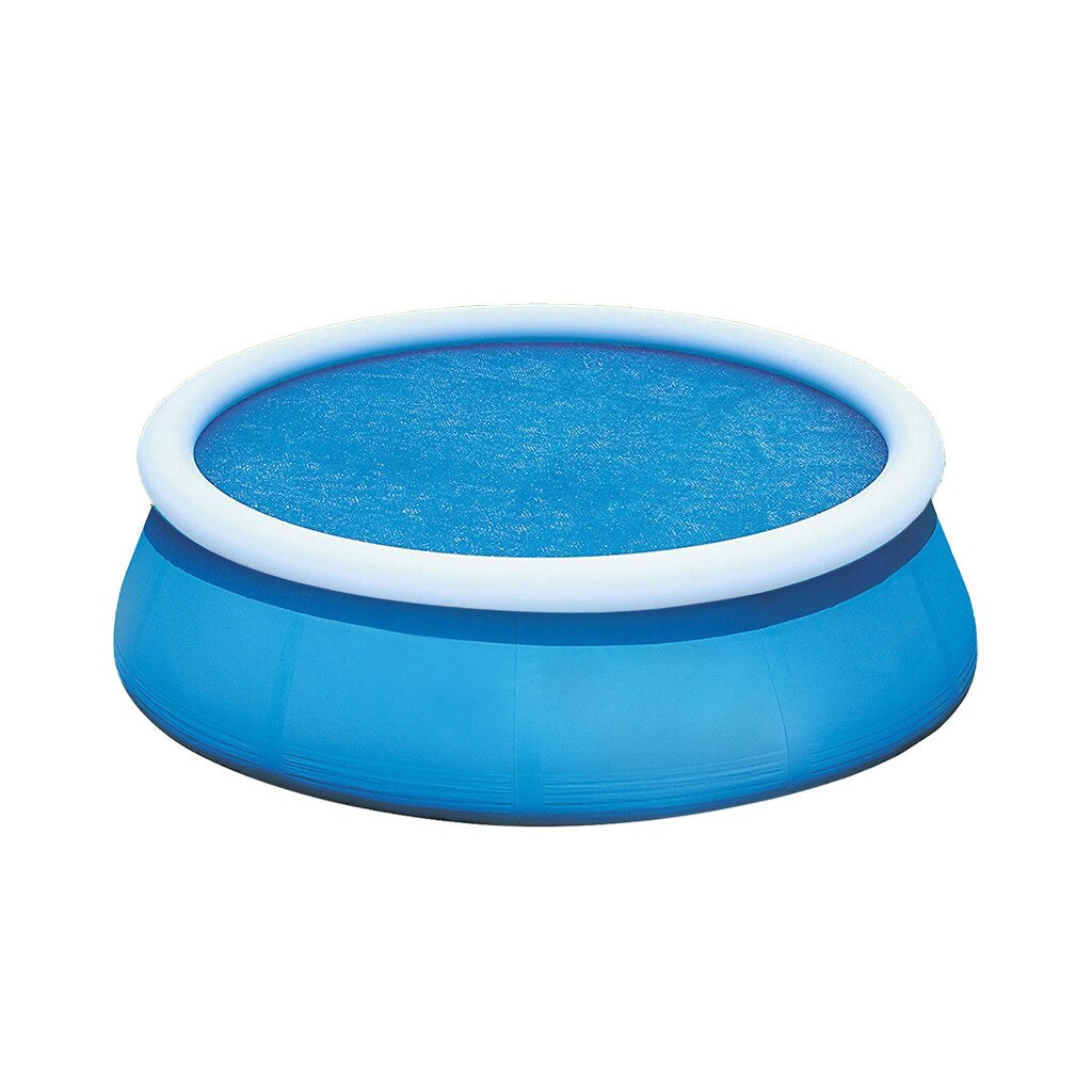 Pool rund pool solskydd skydd 8ft fot över marken blå skydda simbassänger täcka tyg fäste poolskydd