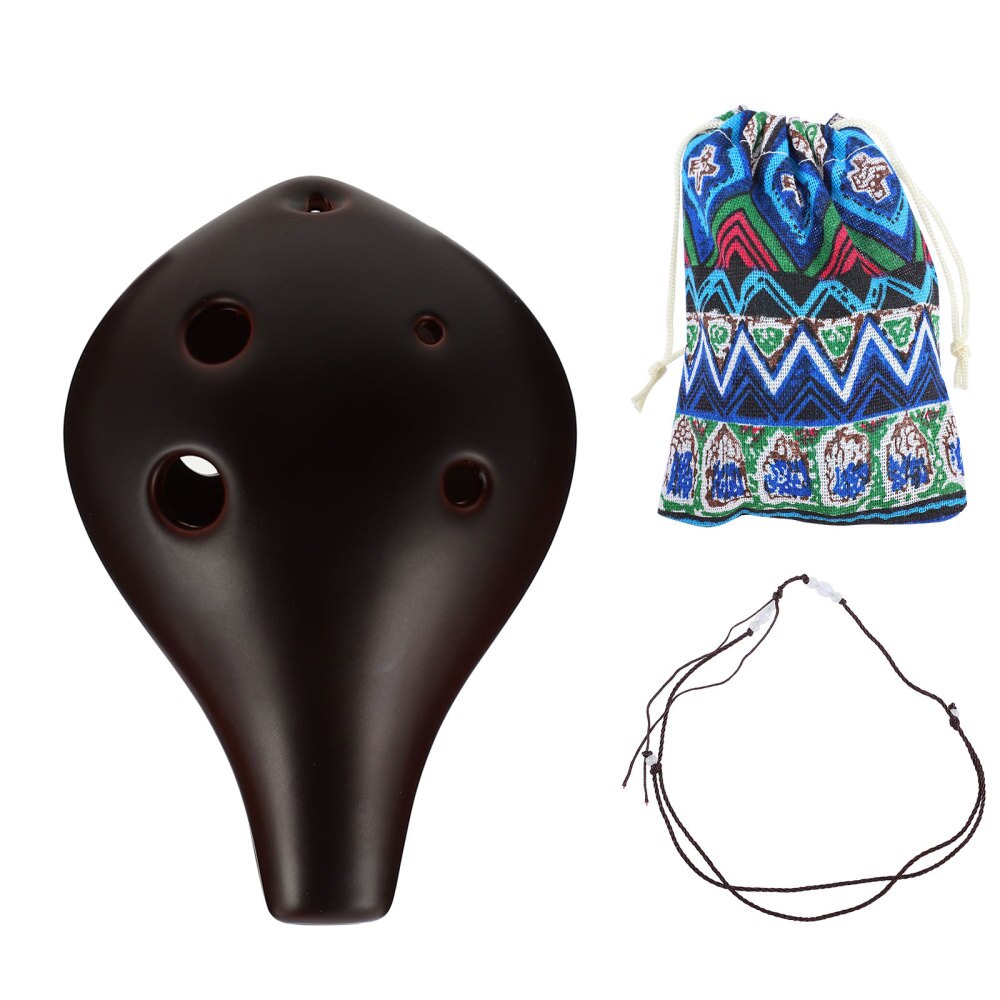 1 Set 6 Hole Ocarina Dolomiet Ocarina Alto Ocarina Instrument: Coffee10X6.5X4.5CM