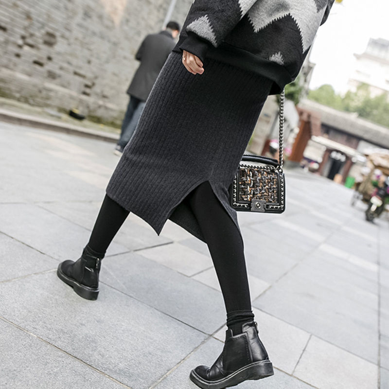 Maternité jupe chaude courte laine tricot jupes de maternité pour les femmes enceintes grande taille jupe de grossesse nouveauté