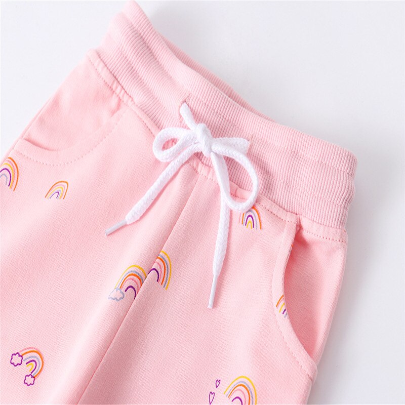 Kids Trousers Pants with Rainbow Print for Baby Girls Girls Sweatpants Spring Children Sweatpants for Girls Clothes