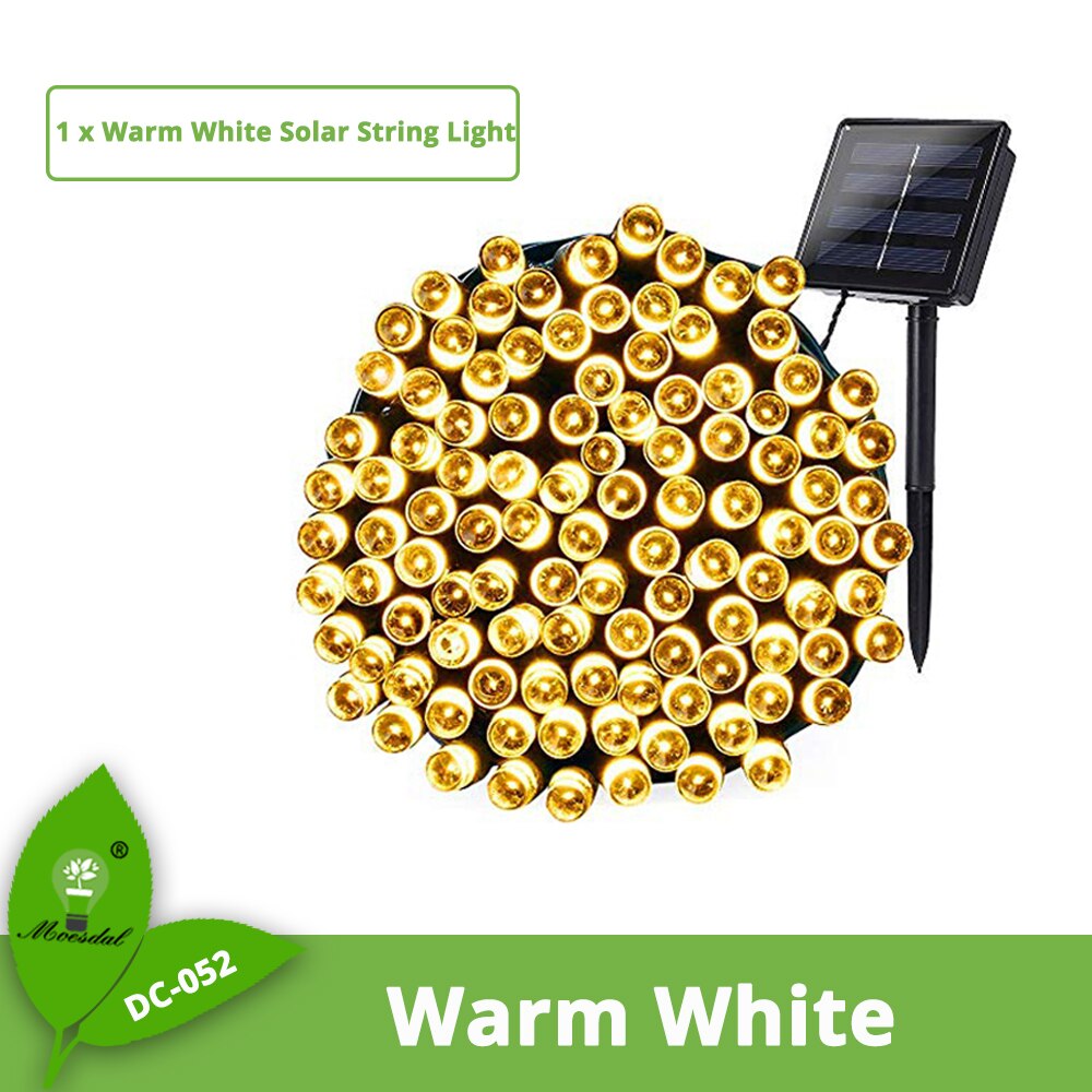 IP65 Waterproof Solar LED String Fairy Light Energy Lights Christmas Garden Lighting Courtyard Landscape Decorative: Warm white / 5m-20LED