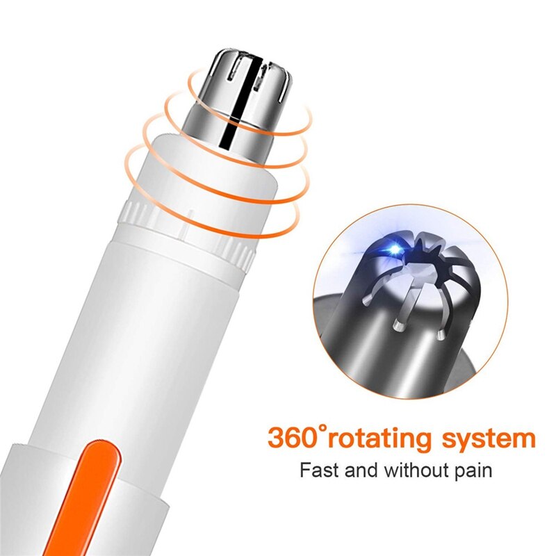 USB ładowania trymer robić włosów w nosie niemy silnik bezprzewodowy elektryczny trymer robić uszu nosa dla mężczyzn kobiety podwójne ostrza krawędzi bezbolesne wykończenia