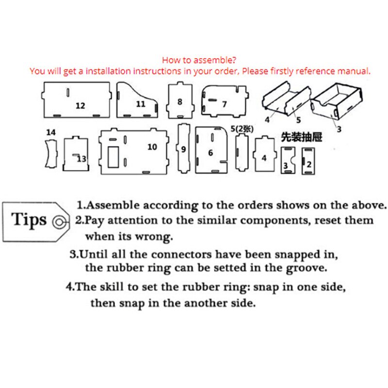 Pojemnik organizator na przybory robić makijażu Obudowa Wykonany ręcznie DIY montaż Organizer na kosmetyki drewniane pudełko drewniany schowek na biurko