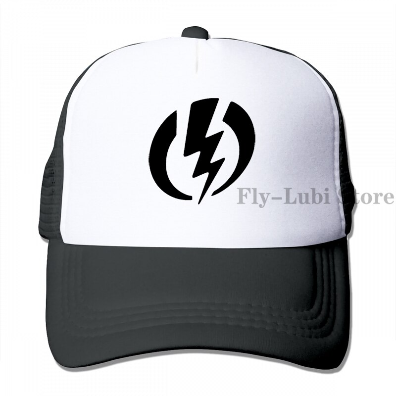 Electric Electrician Symbol 2 Baseball cap men women Trucker Hats adjustable cap: 3-Black