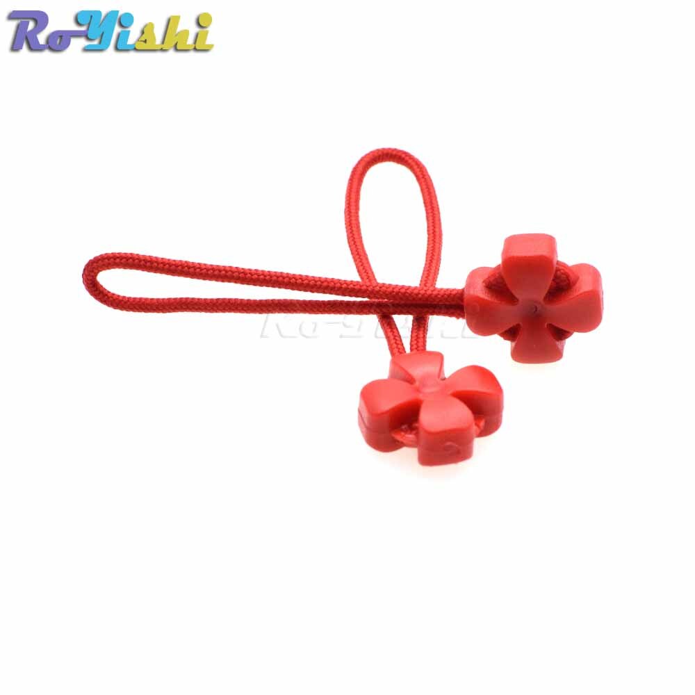 Lot de 7 tirettes de fermeture éclair, cordon de couleur mixte, sangle Lariat noir pour accessoires de vêtements: Red