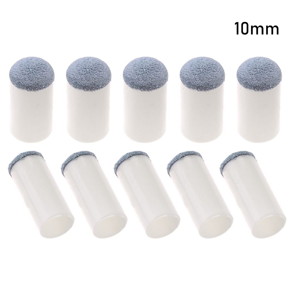 10 stk 9/10/11/12/13mm plastik slip-on billardkøspidser beskytter poolkø-udskiftningsdæksel billard snookertilbehør: Gul