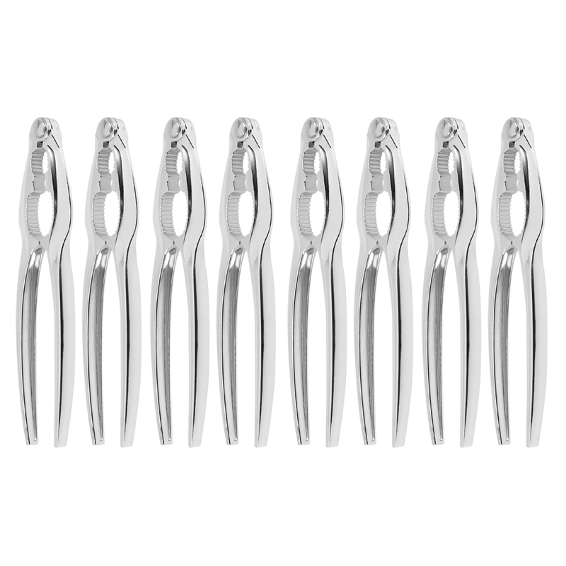 Ensemble 3 Pièces Outils Fruits De Mer Premium - Pince à Crabe Métal Inox, Casse-Noix Et 2 Fourchettes à Crustacés