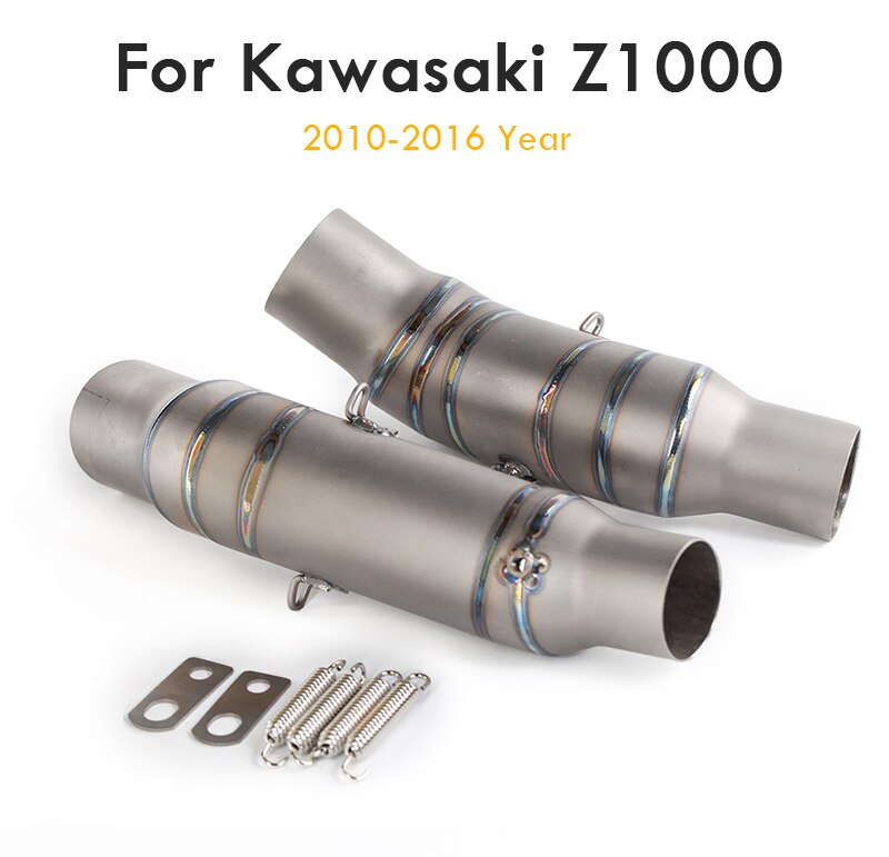 thumbnail image 2 of Stainless Steel Slip-On Exhaust Muffler With Mid Link Pipe For Kawasaki Ninja 250/300 (2008-2016) 2 of 2