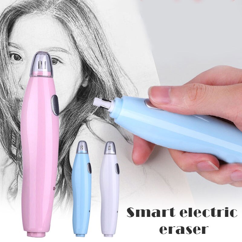 Kit de gomas de borrar eléctricas para artistas, lápices para arte, dibujo, bocetos, herramienta de desmontaje para elaboración con 16 recambios, novedad