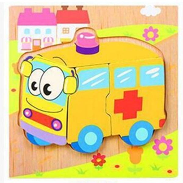 Montessori Toys Educational Wooden Toys for Children Early Learning 3D Cartoon Animal Wood Materials Puzzle Intelligence Jigsaw: 17