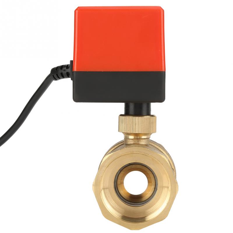 Elektrisk ventil 2- vägs 3- tråds motoriserad kulventil i mässing  dc 24v elektrisk ventil  dn40 kulventil  g1-1/2 " valvula solenoid