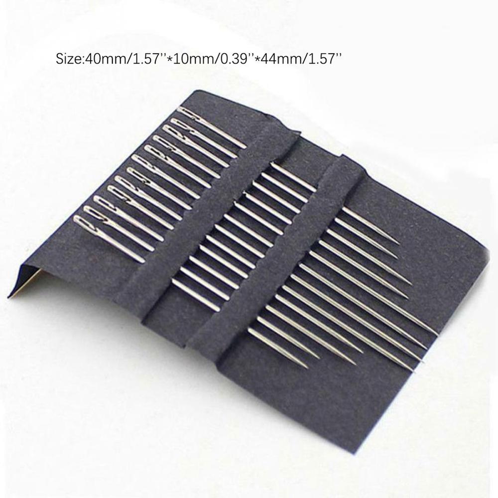 One Second-Needles Self Threading Needles Hand Sewing Repair Set of 12 Cloth Needles