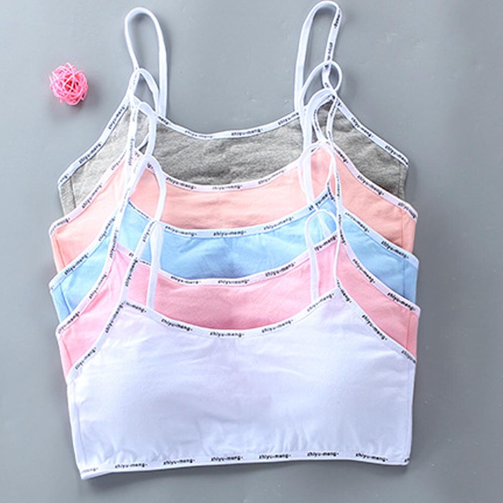 V-TREE ragazze reggiseno in cotone intimo traspirante top Crop adolescenti per ragazze morbido reggiseno sportivo per bambini cura del seno dei bambini