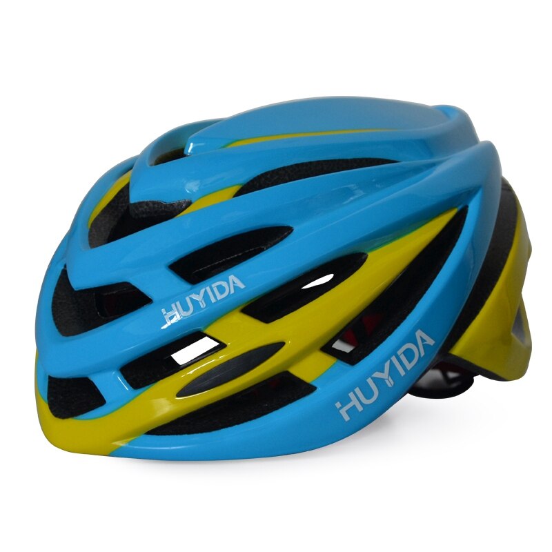 HUYIDA-casco de bicicleta para hombre y mujer, accesorio de protección para la cabeza, para ciclismo de montaña o de carretera, ligero y Extra grande, talla XL: BlueYellow
