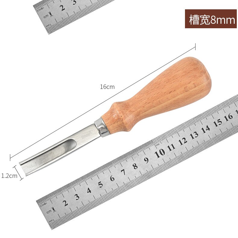 Leather Tools Leather Manual Digger Edge Digger Shovel Trough Leather Trencher Craft DIY Tool: B8MM