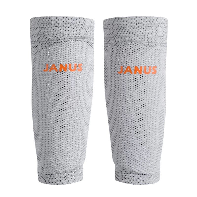 Professionele Voetbal Ademend Mesh Kalf Leggings Sok Cover JA810: Grey / XL