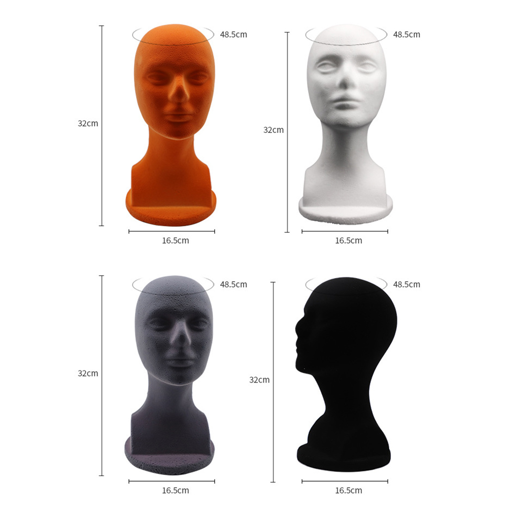 Plastic Abstract Mannequin Head Wig Hat Scarf Display Stand Model Wig Hair Display Stand for Salon Home Shop