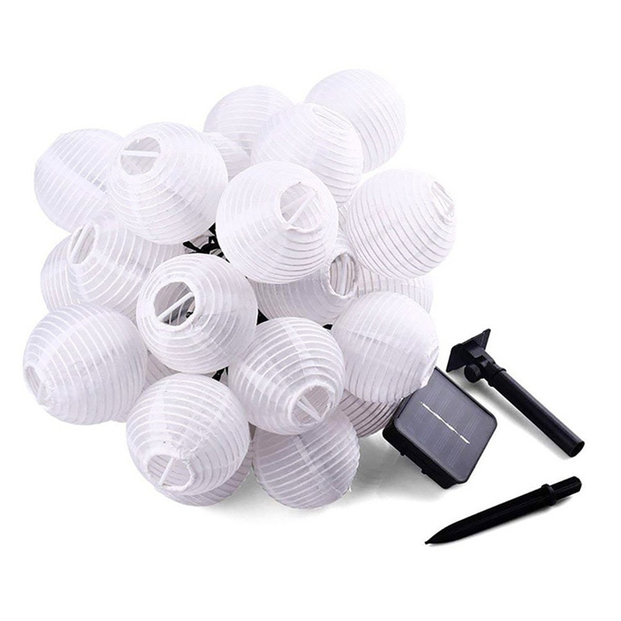 Thrisdar-Bola de globo LED, guirnalda de luces alimentada por energía Solar para exteriores, Navidad, vacaciones, jardín, guirnalda de luz Solar, 10/20/30 LED