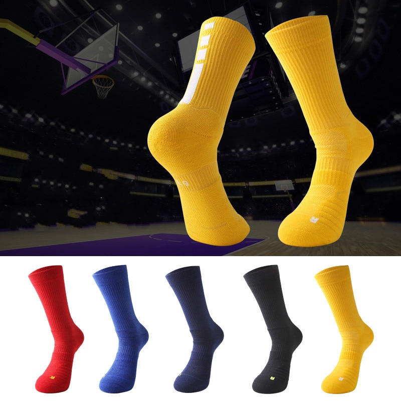 Medium tube sport sokken Verdikte handdoek bodem elite basketbal sokken Draagbaar en comfortabel ademend anti-wrijving sokken