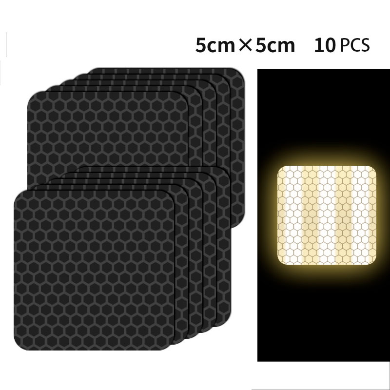 Zwarte reflecterende strips sticker zelfklevende veiligheidsmarkering waarschuwingstape fiets auto motorfiets auto styling anti kras stickers: Lavendel