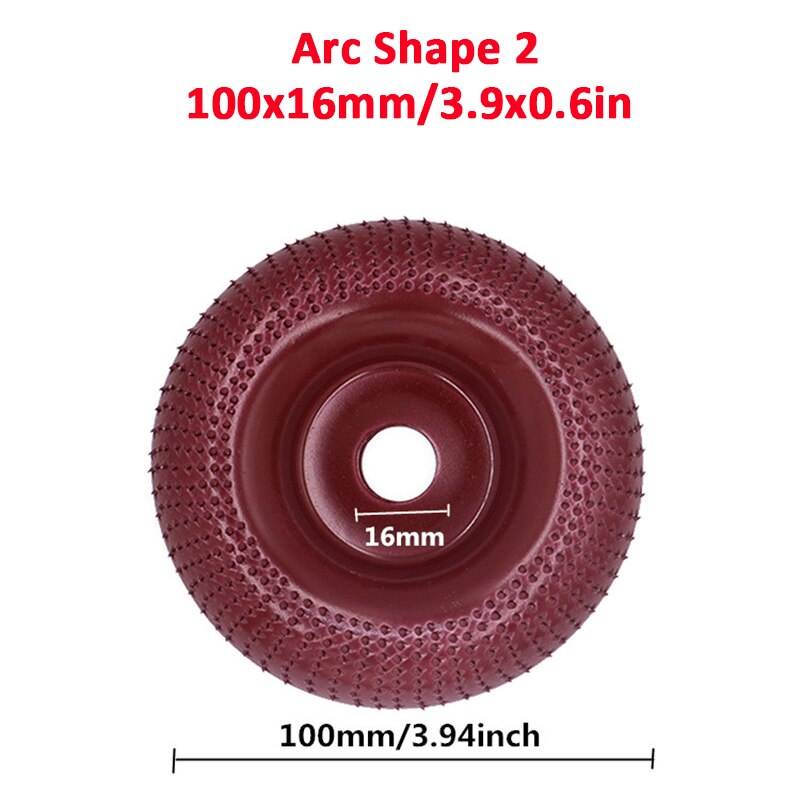 Hoek Grinder Disc Haakse Slijper Hout Slijpschijf Disc Schuren Carving Tool Voor Niet-Metalen Hout Haakse Slijper Accessoires: Arc 2 Wine Red