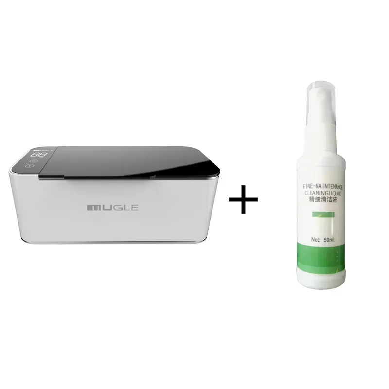 Ultralydrenser husholdnings ultralyd briller smykkerenser 500ml ultralyd rengjøringsmaskin smykker briller sminke vaskemaskin badekar: Hvit