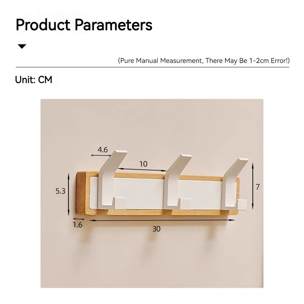Percheros de pared de madera para dormitorio, vestíbulo de entrada, perchas de almacenamiento de ropa, gancho multiusos, organizador de ropa para chal, almacenamiento para el hogar