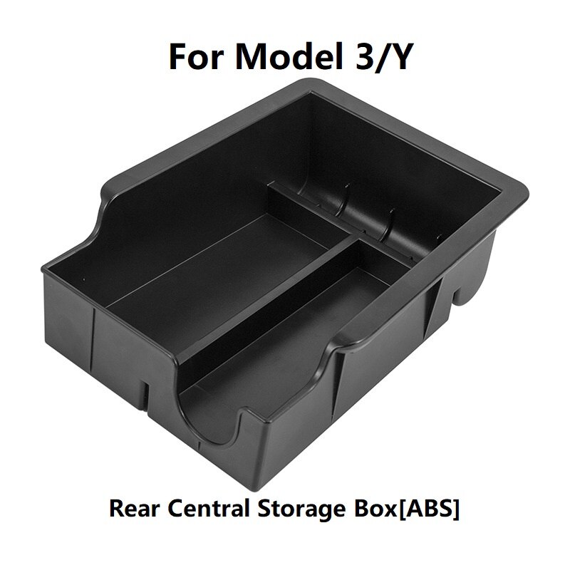 Reposabrazos Central para coche Tesla modelo 3 Y /2022, caja de almacenamiento, organizador, consola Central, accesorios para Tesla modelo 3 2022: Rear (ABS)