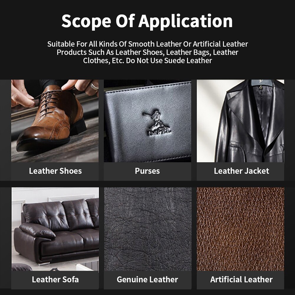 Leather Shoes Clening Liquid Shoe Polish Leather Maintenance Oil Polisher Cleaning Tool for Shoe Refurbished Changing Care Agent