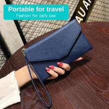 Multikort arrangør tegnebog rfid blokerende rejse pas holder foldet håndtaske kvinders slanke armbånd