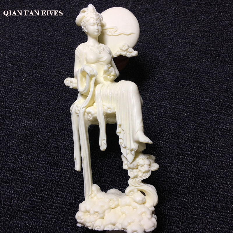 Chinese style character Chang'e fairy statue，Modern art sculpture，Chang'e to the moon，High-end home decoration statue