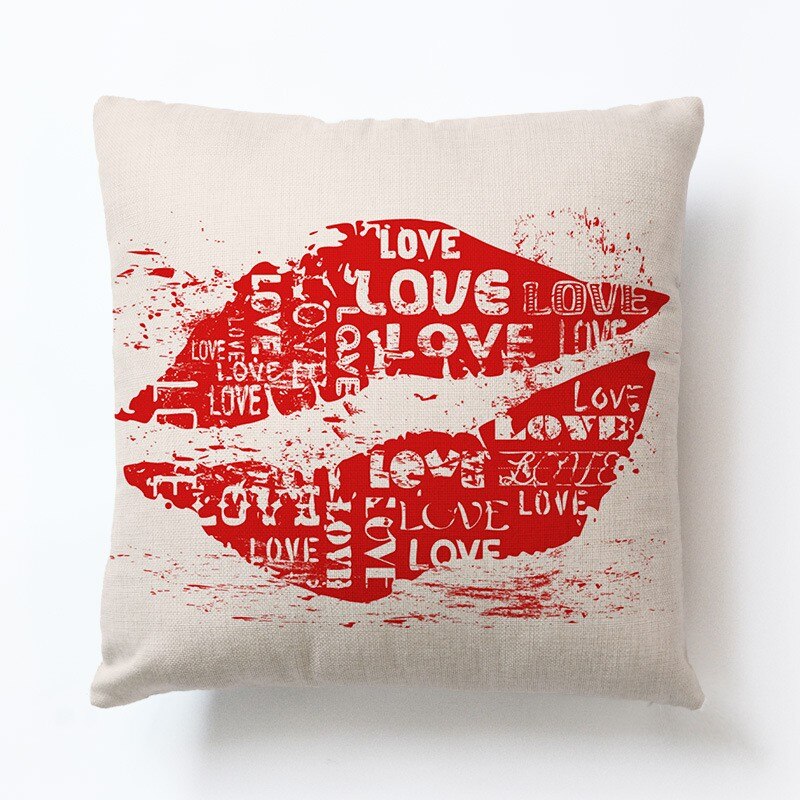 Liefde Paar Novel Kussenhoes Sofa Kussenslopen Woonkamer Decoratie 1Pcs 45X45Cm Dutje Pillowsham Voor Kinderen