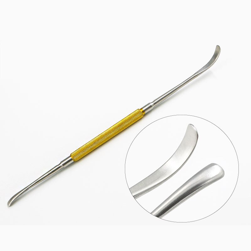 Instrumenter periosteum stripper mandibular vinkel øje næse stripper værktøj scleral stripper dobbelt hoved næseplastik: Sølv