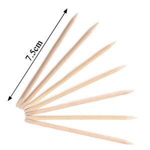 7.5/10.5/14.7cm nail art orange træpinde 100 stk/parti neglefjerner pedicure manicure værktøj personlig fingerpleje negleværktøj: Lysegrå