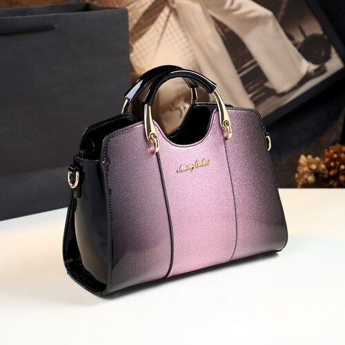 stereotype bright lakleer vrouwen handtas top handvat tassen shell schoudertas dames rode bruiloft tote koppelingen: Plum